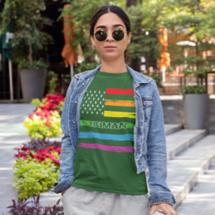 CAMISETA 🌈 LLAMADA ORGULLO HUMANO 🏳️ ‍ 🌈