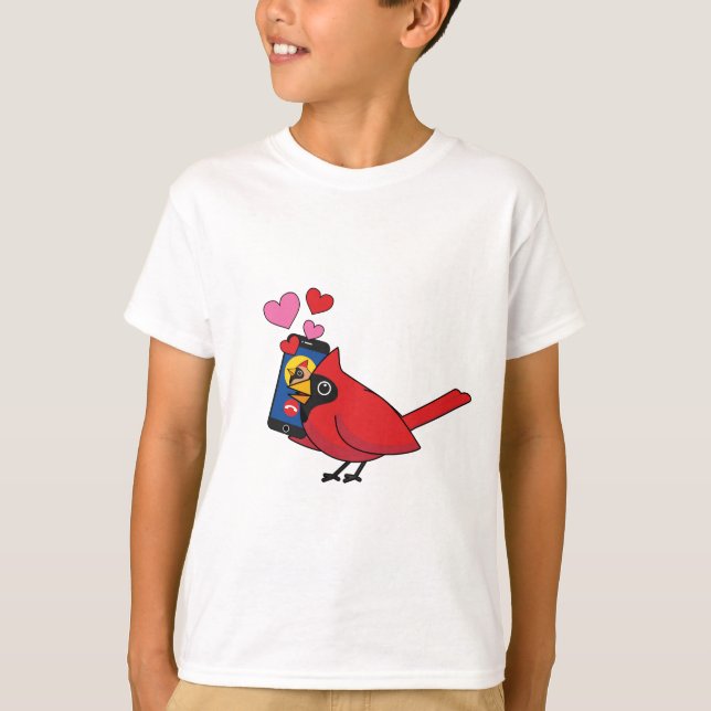 Camiseta Llamadas Cardinal Bird Love Mating (Anverso)