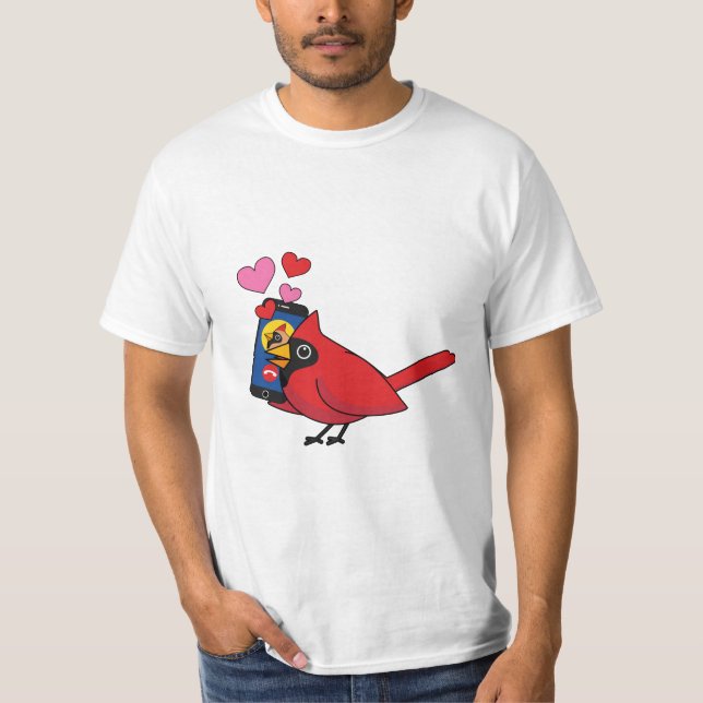 Camiseta Llamadas Cardinal Bird Love Mating (Anverso)