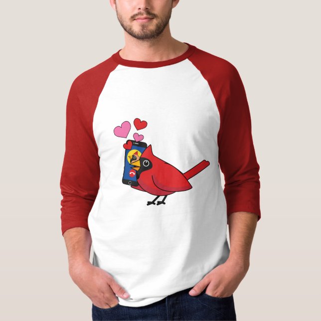 Camiseta Llamadas Cardinal Bird Love Mating (Anverso)