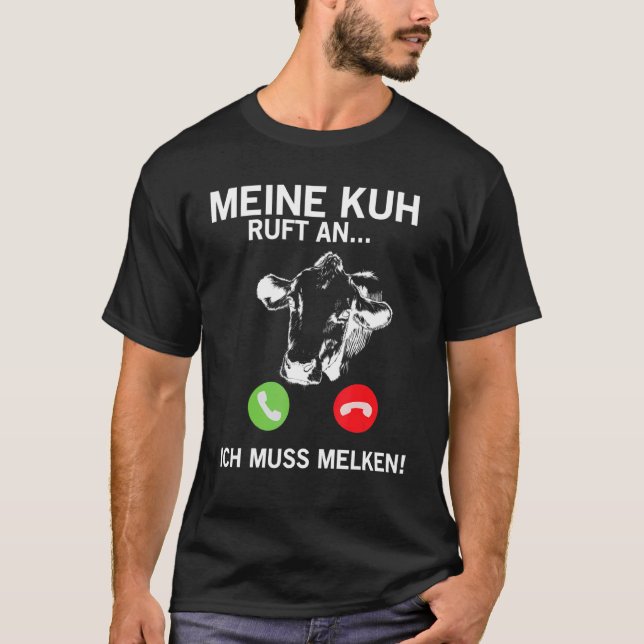 Camiseta Llamadas de vaca a Debo Ordeñar (Anverso)