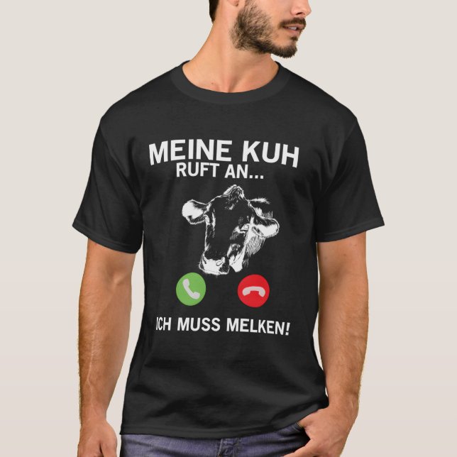 Camiseta Llamadas de Vaca VOY A ORDEÑAR (Anverso)