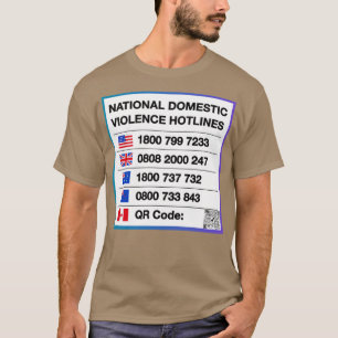 Camiseta Llamadas directas nacionales sobre la violencia do