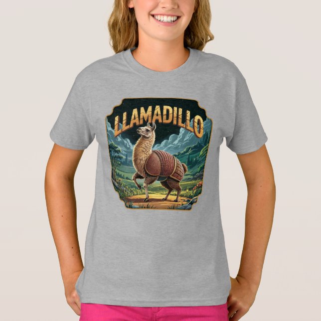 Camiseta Llamadillo Ilustracion Combo Creatividad divertida (Anverso)