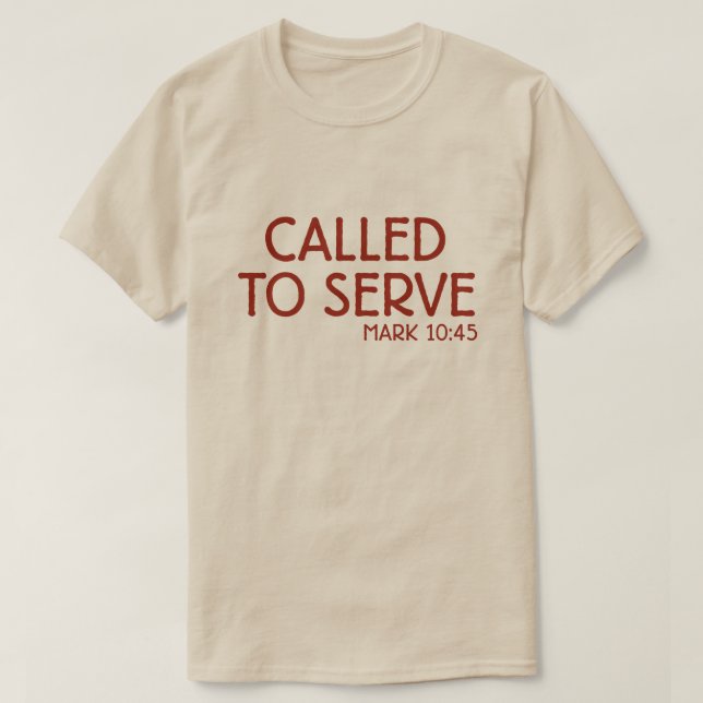 Camiseta Llamado a Servir - Versículo Bíblico Josu (Diseño del anverso)