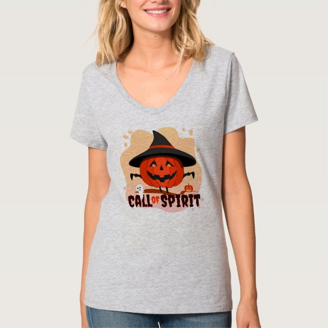 Camiseta Llamado de Espíritu de Halloween (Anverso)