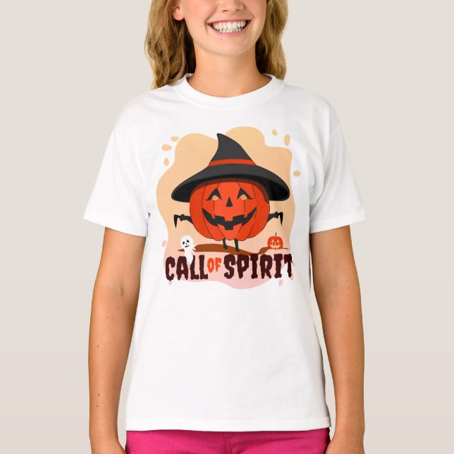 Camiseta Llamado de Espíritu de Halloween (Anverso)