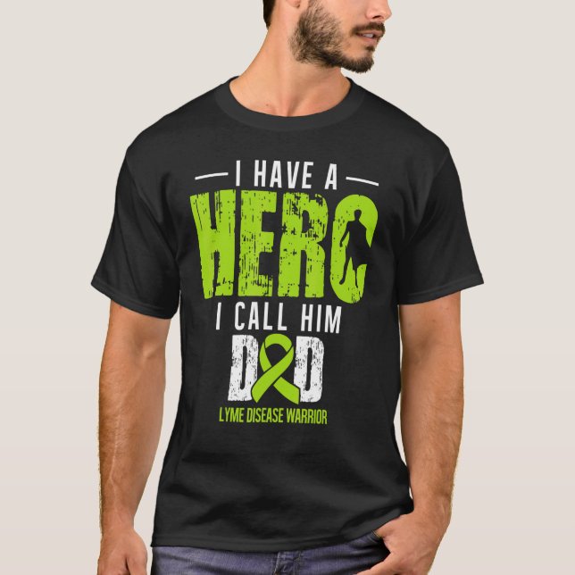 Camiseta Llámalo Papá Lyme Enfermedad Sensibilización Cinta (Anverso)