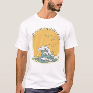 Camiseta Llámame a mi teléfono de concha Amantes de la play