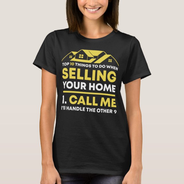 Camiseta Llámame Agente Inmobiliario Regalo Gracioso Realto (Anverso)
