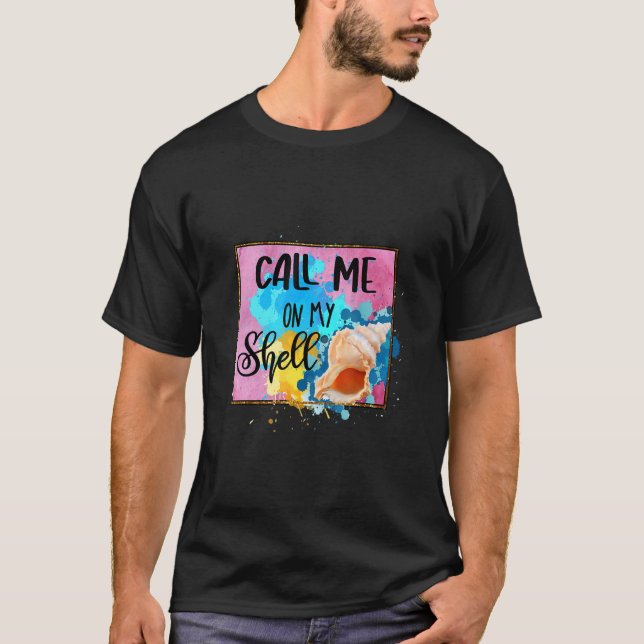 Camiseta Llámame En Mi Tema Gráfico De Shell (Anverso)