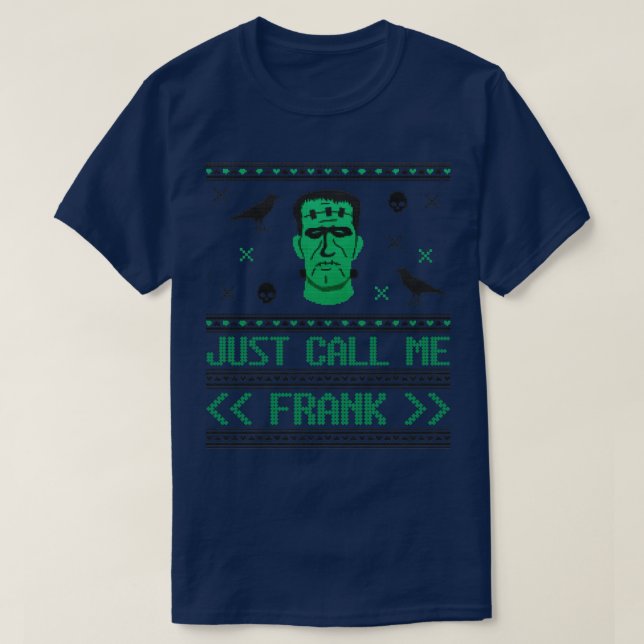 Camiseta Llámame Frank Classic Monster Halloween (Diseño del anverso)