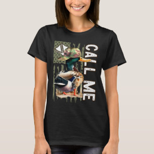 Camiseta Llámame Mallard Duck Hunter Season Cute Du