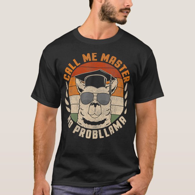 Camiseta Llámame Master Lama Master Gorra Universitario Gra (Anverso)