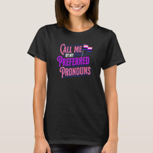 Camiseta Llámame por mis pronombres preferidos Genderfluid 