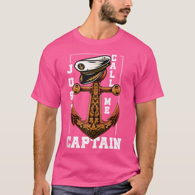 Camiseta Llámame simplemente Capitán Ancla Marinero Mariner (Anverso)
