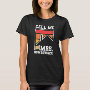 Camiseta Llámame Sra Propietaria de Casa Fiesta de Inaugura