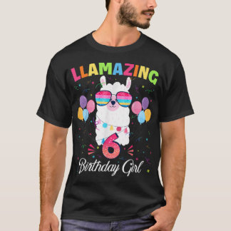 Camiseta Llaman a Chica de cumpleaños de 6 años 6ta llamada