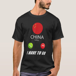 Camiseta Llaman a China, recuerdo de bandera china