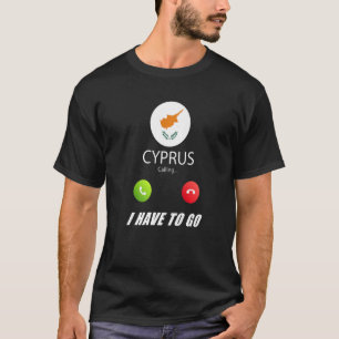 Camiseta Llaman a Chipre, recuerdo de la bandera de Chipre