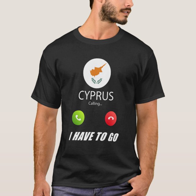 Camiseta Llaman a Chipre, recuerdo de la bandera de Chipre (Anverso)
