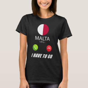 Camiseta Llaman a Malta, recuerdo de la bandera de Malta