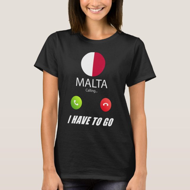 Camiseta Llaman a Malta, recuerdo de la bandera de Malta (Anverso)