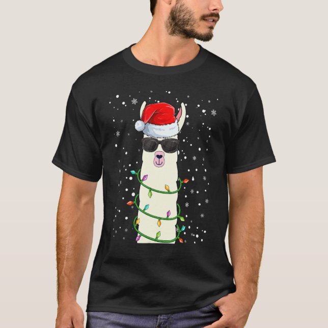 Camiseta Llaman a navidades con Navidades feos de Santa Hat (Anverso)