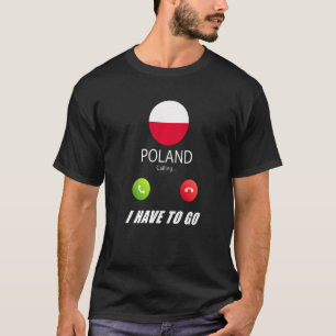 Camiseta Llaman a Polonia, recuerdo de la bandera de Poloni
