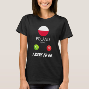 Camiseta Llaman a Polonia, recuerdo de la bandera de Poloni