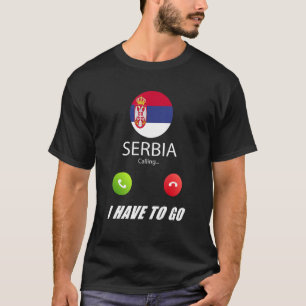 Camiseta Llaman a Serbia, recuerdo de la bandera de Serbia