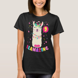 Camiseta Llamando a un Chica de 9 años, cumpleaños, cute ll