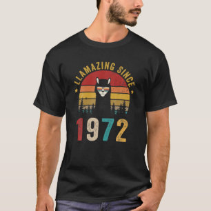 Camiseta Llamando desde 1972 Llama usando funn gafas de sol