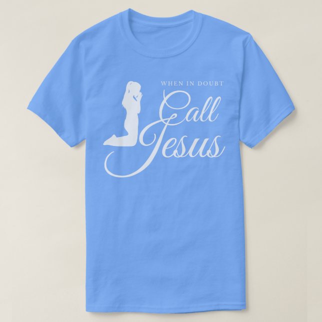 Camiseta Llamar a Jesús Orar Religión Regalo de fe (Diseño del anverso)