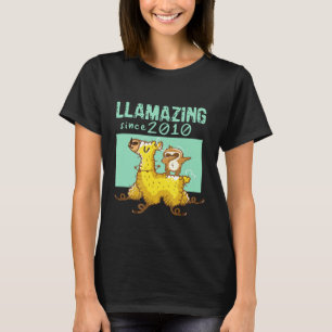 Camiseta Llamar desde 2010 Día de Nacimiento Llama Dabbing