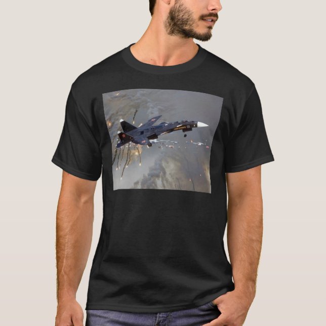 CAMISETA LLAMARADAS DE CAÍDA RUSAS DE SUKOI SU-35 (Anverso)