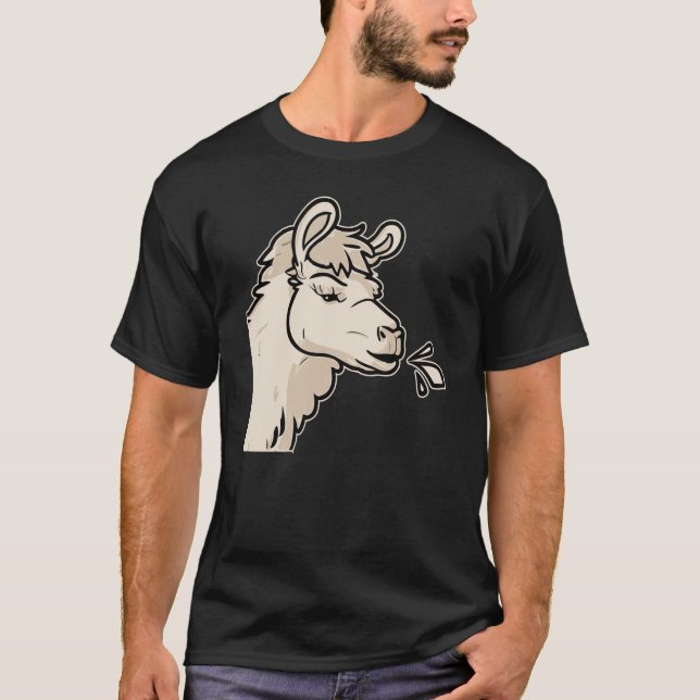 Camiseta Llamas Cheeky Spitting Llama (Anverso)
