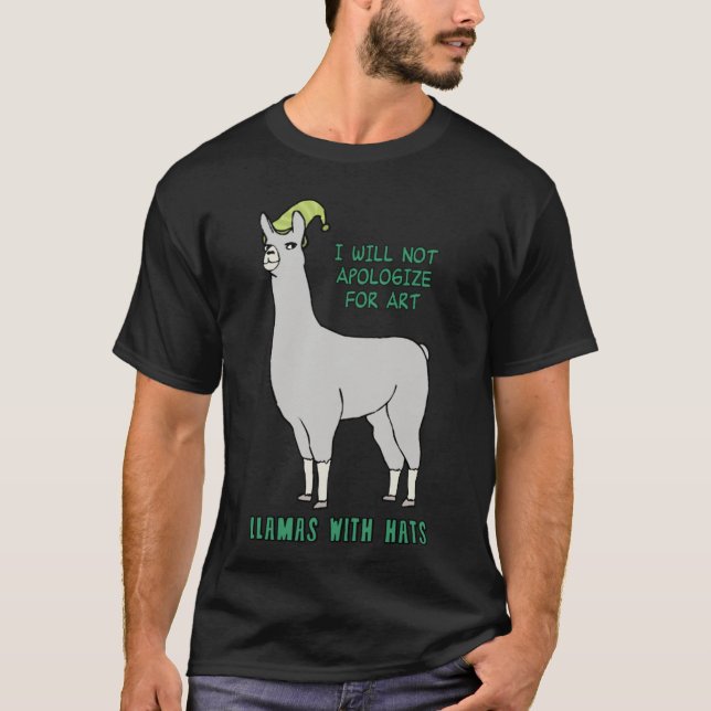 Camiseta Llamas con Gorras Carl Classic T-Shirt (Anverso)