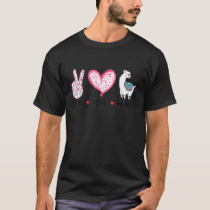 Camiseta Llamas de amor por la paz estilo retro alpaca