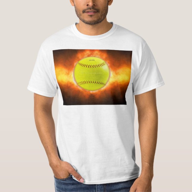 Camiseta Llamas de baloncesto de softball amarillo de Slipp (Anverso)