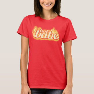 Camiseta llamas de bebé caliente fuego amarillo dorado