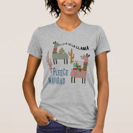 Camiseta Llamas de Navidades de corte