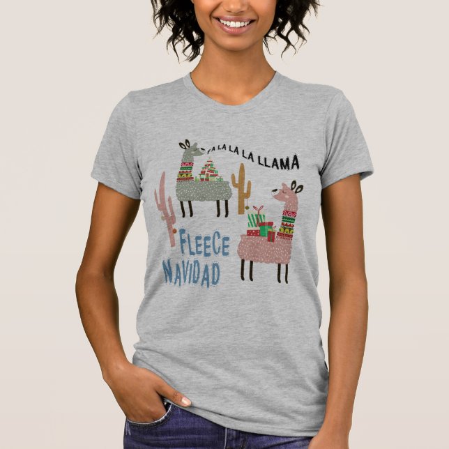 Camiseta Llamas de Navidades de corte (Anverso)