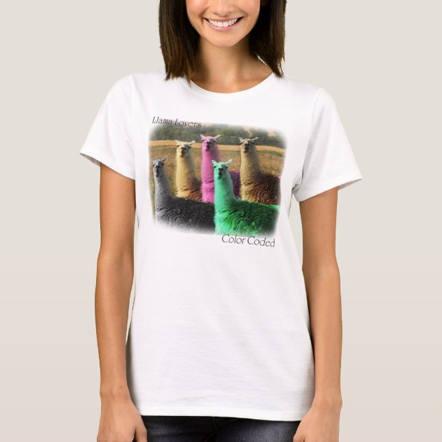 Camiseta Llamas del codificado por color (Anverso)