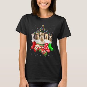 Camiseta Llamas en calcetines Navidades iluminan Funny Llam