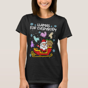 Camiseta Llamas para todos los Navidades cómicos de Santa S