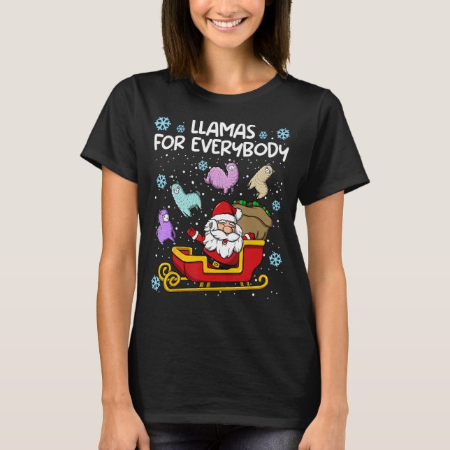 Camiseta Llamas para todos los Navidades cómicos de Santa S (Anverso)