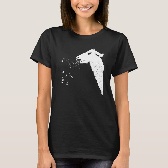 Camiseta Llamas Spit Cheeky Spitting Llama (Anverso)