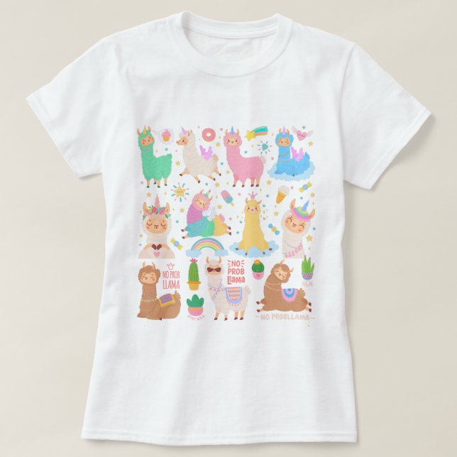 Camiseta Llamas T-Shirt (Diseño del anverso)