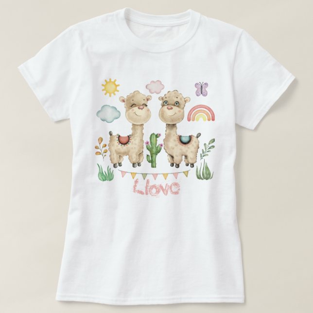 Camiseta Llamas T-Shirt (Diseño del anverso)